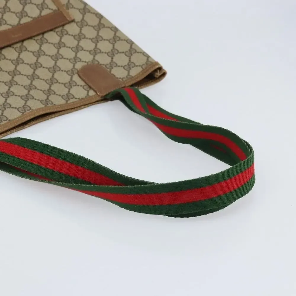 Gucci GG Supreme Web Tote Bag Beige